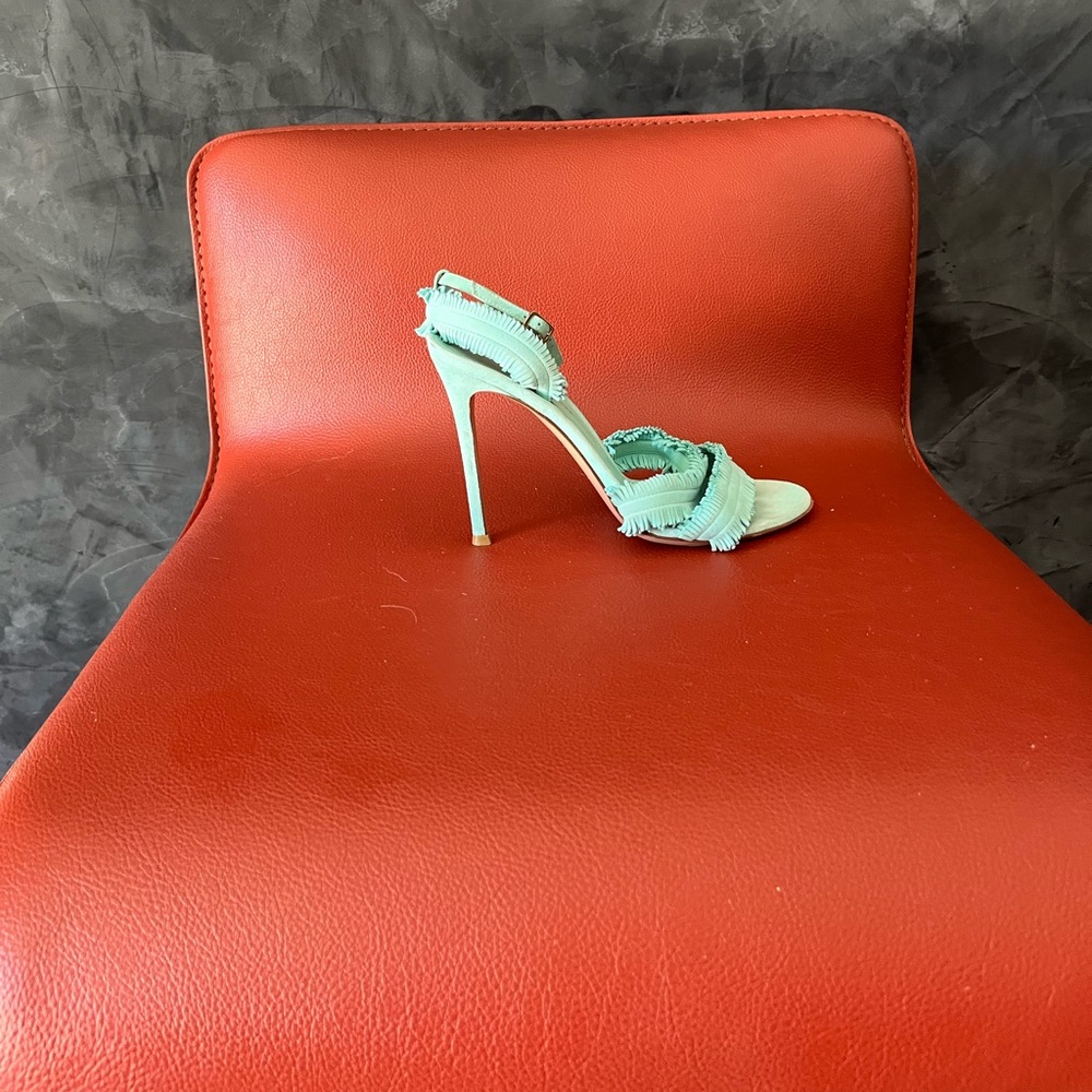 Gianvito Rossi Aqua Suede Stiletto Heels